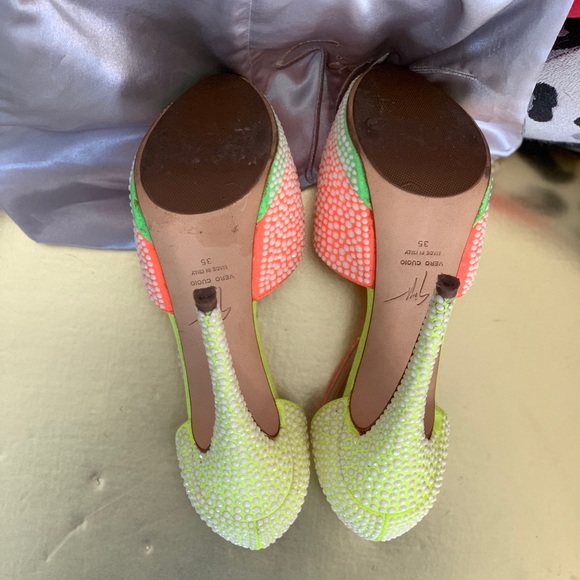 Giuseppe Zanotti Open toe neon pumps - Picture 7 of 7